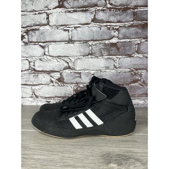 Adidas Wrestling Sneakers Shoes Black Lace Up Hook Loop Strap Men 6M US/38 2/3EU - Picture 15 of 16